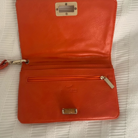 Orange and Tan Woven Clutch Wristlet - Picture 3 of 4